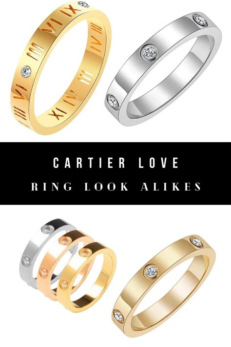 cartier love ring dupe gold|cartier look alike ring.